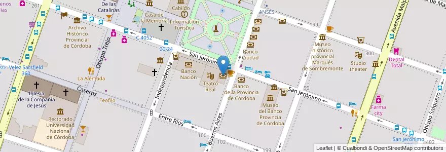 Mapa de ubicacion de Hipotecario en アルゼンチン, コルドバ州, Departamento Capital, Pedanía Capital, Córdoba, Municipio De Córdoba.