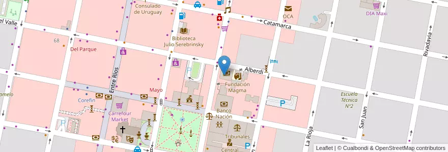 Mapa de ubicacion de Hipotecario en Аргентина, Междуречье, Departamento Concordia, Distrito Suburbios, Concordia, Concordia.