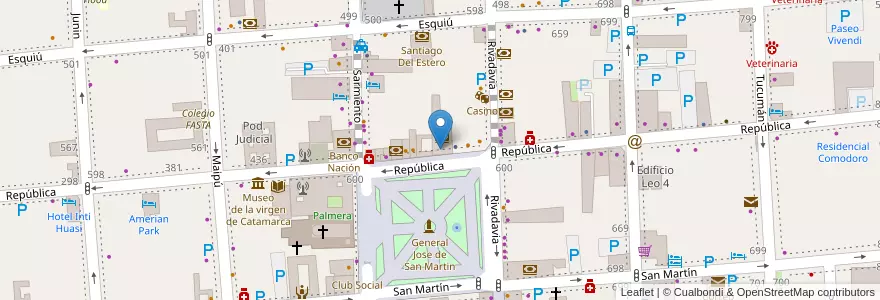 Mapa de ubicacion de Hipotecario en Arjantin, Catamarca, Departamento Capital, Municipio De San Fernando Del Valle De Catamarca, San Fernando Del Valle De Catamarca.