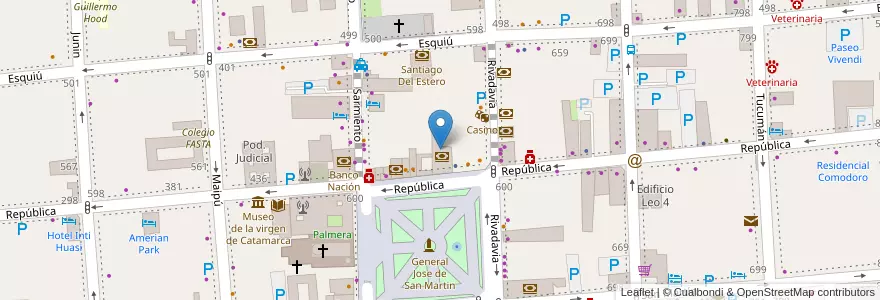 Mapa de ubicacion de Hipotecario en Аргентина, Катамарка, Departamento Capital, Municipio De San Fernando Del Valle De Catamarca, San Fernando Del Valle De Catamarca.