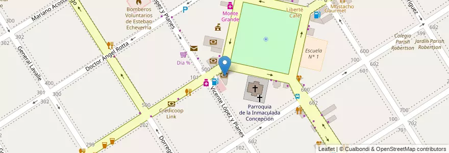 Mapa de ubicacion de Hipotecario Link en アルゼンチン, ブエノスアイレス州, Partido De Esteban Echeverría, Monte Grande.