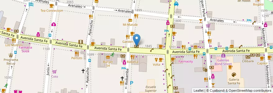 Mapa de ubicacion de Hipotecario, Recoleta en Argentine, Ciudad Autónoma De Buenos Aires, Comuna 2, Buenos Aires.
