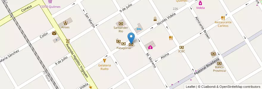 Mapa de ubicacion de Hipotecario en الأرجنتين, بوينس آيرس, Partido De Quilmes, Quilmes.