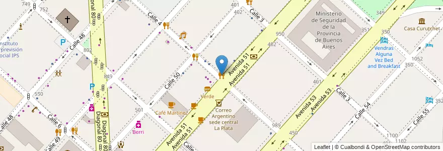 Mapa de ubicacion de Hispano, Casco Urbano en Argentina, Buenos Aires, Partido De La Plata, La Plata.