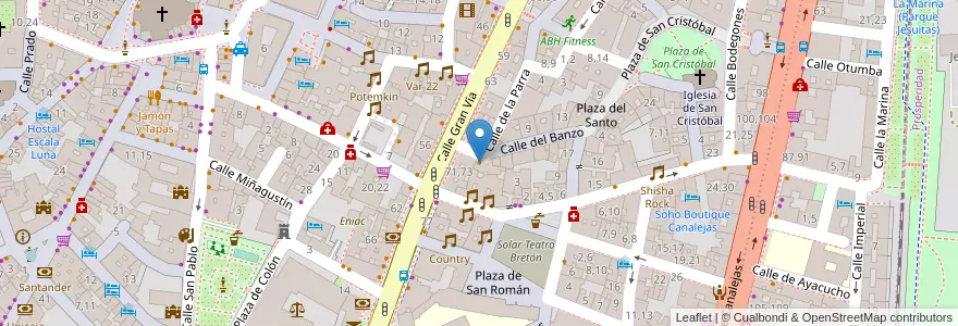 Mapa de ubicacion de Hits Music & Game Cafe en Spanien, Kastilien Und León, Salamanca, Campo De Salamanca, Salamanca.