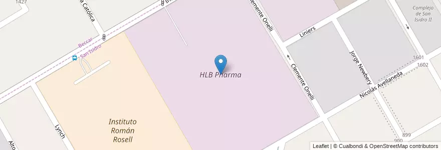Mapa de ubicacion de HLB Pharma en Argentinië, Buenos Aires, Partido De San Isidro, San Isidro.