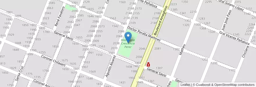 Mapa de ubicacion de Hna Maria Crescencia Perez en Arjantin, Buenos Aires, Partido De Pergamino.