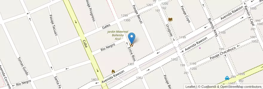 Mapa de ubicacion de Hogar de Adolescentes Varones en الأرجنتين, شوبوت, Trelew, Departamento Rawson.