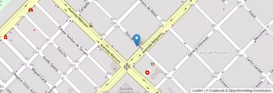 Mapa de ubicacion de Hogar de Anciano Nazaret en アルゼンチン, チャコ州, Departamento San Fernando, Resistencia, Resistencia.