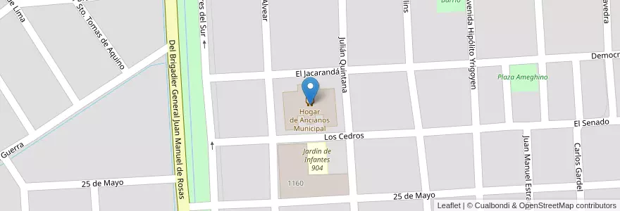 Mapa de ubicacion de Hogar de Ancianos Municipal en Arjantin, Buenos Aires, Partido De Chascomús, Chascomús.