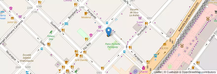 Mapa de ubicacion de Hogar de día Nº 9 y 13, Palermo en 阿根廷, Ciudad Autónoma De Buenos Aires, 布宜诺斯艾利斯, Comuna 14.