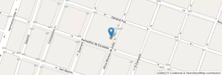 Mapa de ubicacion de Hogar de Niñas Santa Rosa en Arjantin, Buenos Aires, Partido De Bragado, Bragado.