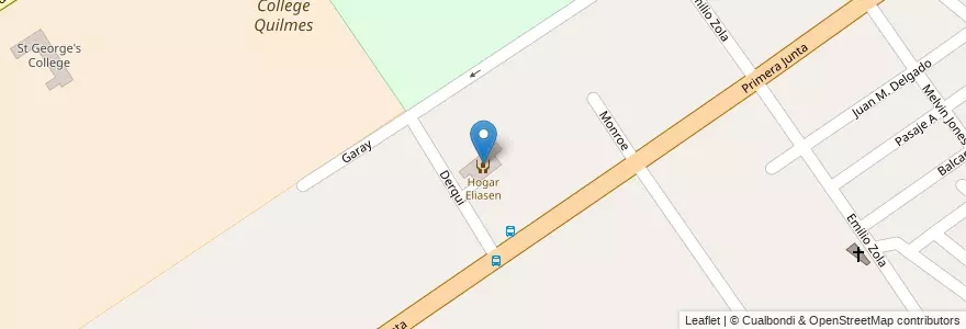 Mapa de ubicacion de Hogar Eliasen en الأرجنتين, بوينس آيرس, Partido De Quilmes, Quilmes.