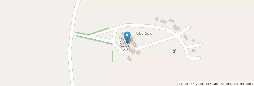 Mapa de ubicacion de Hogar Escuela Árbol Solo en Argentina, La Pampa, Departamento Chalileo, Municipio De Santa Isabel.