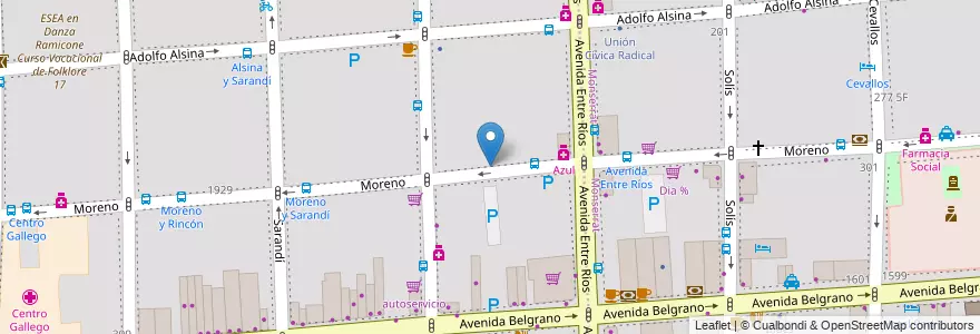 Mapa de ubicacion de Hogar Maternal 03 Isabel Conde de Hernández, Balvanera en アルゼンチン, Ciudad Autónoma De Buenos Aires, Comuna 3, ブエノスアイレス.
