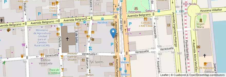 Mapa de ubicacion de Hogar Maternal 04 C. M. de Varela, Montserrat en 아르헨티나, Ciudad Autónoma De Buenos Aires, Comuna 1, 부에노스아이레스.