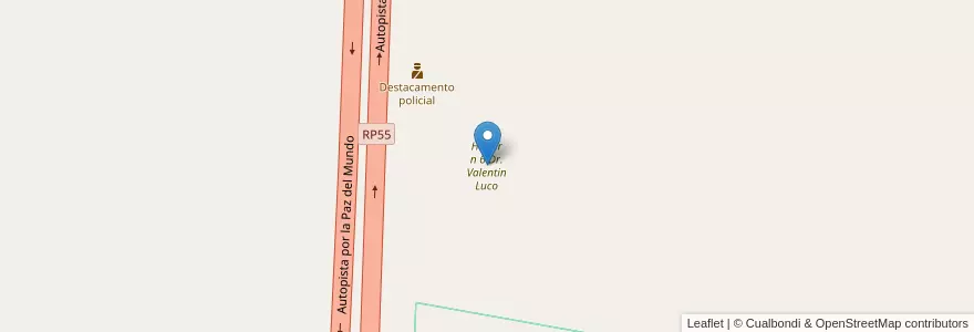 Mapa de ubicacion de Hogar n 6 Dr. Valentin Luco en アルゼンチン, サンルイス州, General Pedernera.