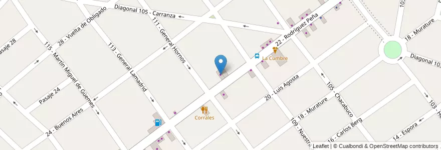 Mapa de ubicacion de Hogar y Obra en Argentinië, Buenos Aires, Partido De General San Martín, Villa Lynch.