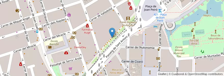 Mapa de ubicacion de Hoja Verde en スペイン, カタルーニャ州, Barcelona, バルサルネス, Barcelona.