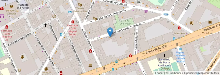 Mapa de ubicacion de Hola Coffee en 西班牙, Comunidad De Madrid, Comunidad De Madrid, Área Metropolitana De Madrid Y Corredor Del Henares, Madrid.