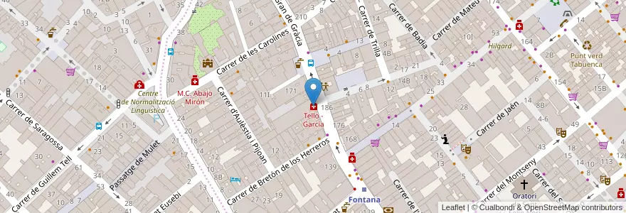 Mapa de ubicacion de Hola Manito en Испания, Каталония, Барселона, Барселонес, Барселона.