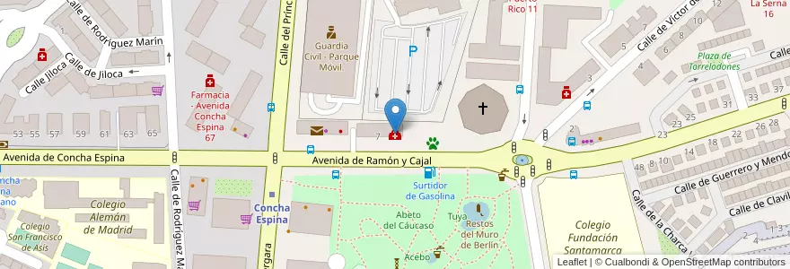 Mapa de ubicacion de Holismo Médico en إسبانيا, منطقة مدريد, منطقة مدريد, Área Metropolitana De Madrid Y Corredor Del Henares, مدريد.
