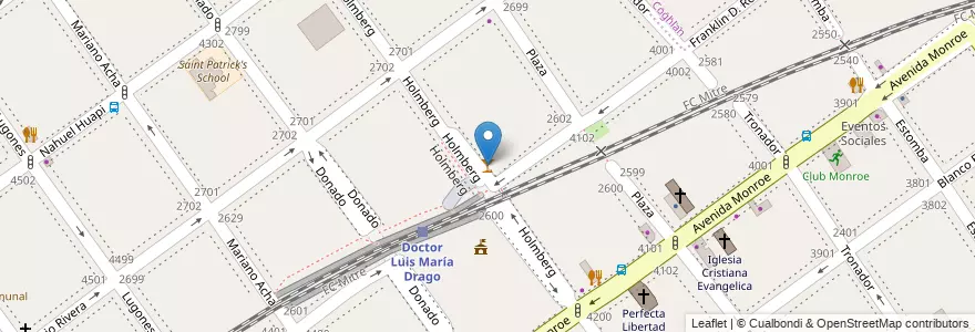 Mapa de ubicacion de Holm Bar, Villa Urquiza en الأرجنتين, Ciudad Autónoma De Buenos Aires, Comuna 12, Buenos Aires.