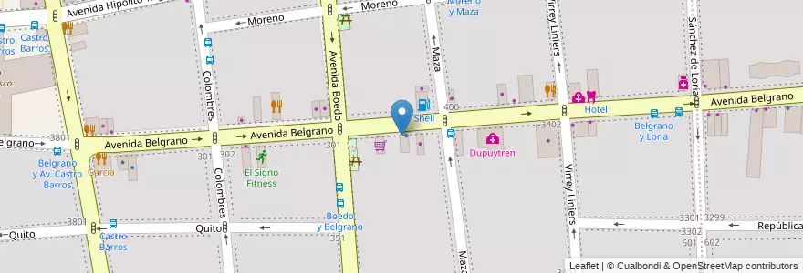 Mapa de ubicacion de Homero Manzi, Almagro en Argentinien, Ciudad Autónoma De Buenos Aires, Comuna 5, Buenos Aires.