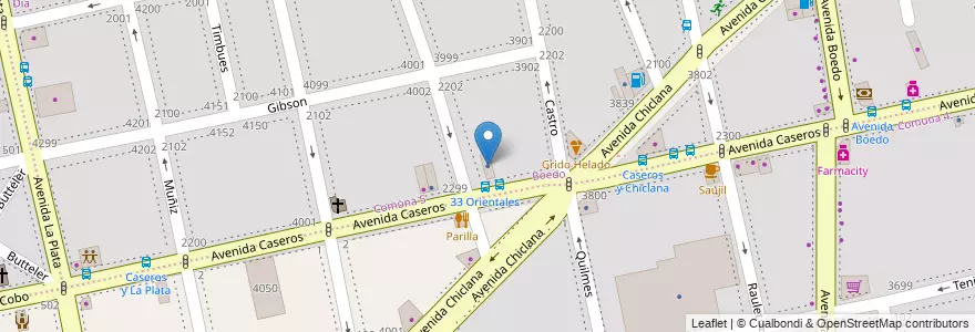 Mapa de ubicacion de Hominis Propiedades, Boedo en Argentinien, Ciudad Autónoma De Buenos Aires, Comuna 5, Comuna 4, Buenos Aires.