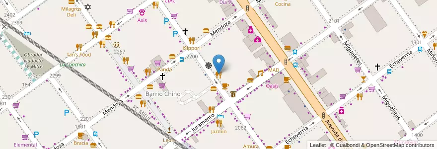 Mapa de ubicacion de Hong Kong Style, Belgrano en アルゼンチン, Ciudad Autónoma De Buenos Aires, ブエノスアイレス, Comuna 13.