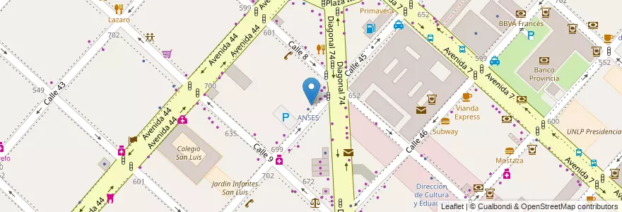 Mapa de ubicacion de Hoogans, Casco Urbano en Argentina, Buenos Aires, Partido De La Plata, La Plata.