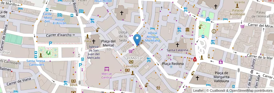Mapa de ubicacion de Horchatería El Collado en スペイン, バレンシア州, València / Valencia, Comarca De València, València.
