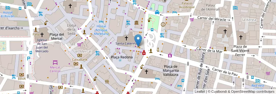 Mapa de ubicacion de Horchatería El Siglo en Spanje, Valencia, Valencia, Comarca De València, Valencia.