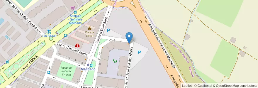 Mapa de ubicacion de Horchatería Els Sarriers en スペイン, バレンシア州, València / Valencia, Comarca De València, València.