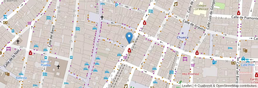 Mapa de ubicacion de HORTALEZA, CALLE, DE,37 en Испания, Мадрид, Мадрид, Área Metropolitana De Madrid Y Corredor Del Henares, Мадрид.
