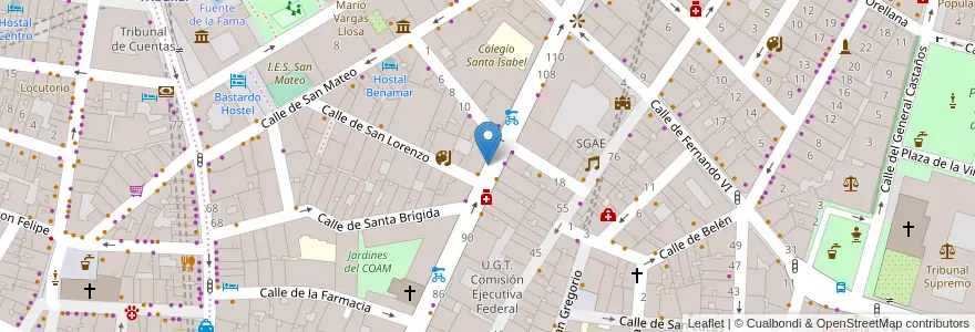 Mapa de ubicacion de HORTALEZA, CALLE, DE,69 en Spanje, Comunidad De Madrid, Comunidad De Madrid, Área Metropolitana De Madrid Y Corredor Del Henares, Madrid.