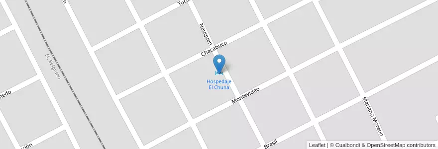 Mapa de ubicacion de Hospedaje El Chuna en Argentinië, Córdoba, Departamento Ischilín, Pedanía Quilino, Municipio De Quilino, Quilino.