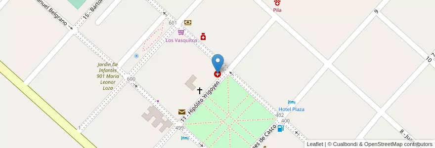 Mapa de ubicacion de Hospital en Argentinië, Buenos Aires, Partido De Pila.