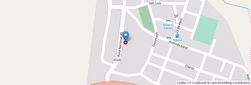 Mapa de ubicacion de Hospital en 아르헨티나, Jujuy, Departamento Susques, Municipio De Susques.
