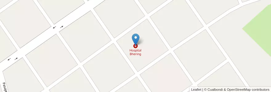 Mapa de ubicacion de Hospital Bhering en アルゼンチン, エントレ・リオス州, Departamento Islas Del Ibicuy, Distrito Ibicuy, Puerto Ibicuy.