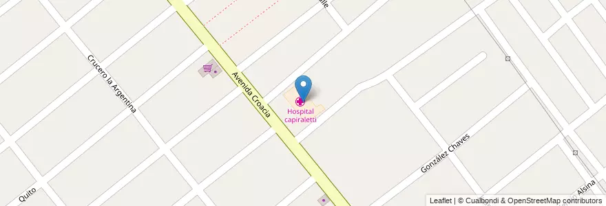Mapa de ubicacion de Hospital capiraletti en Argentinië, Buenos Aires, Partido De José C. Paz.