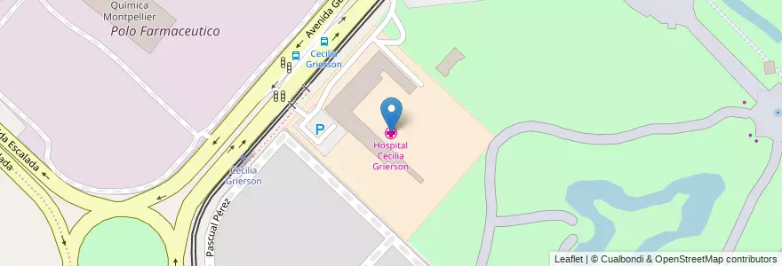 Mapa de ubicacion de Hospital Cecilia Grierson, Villa Soldati en Argentina, Ciudad Autónoma De Buenos Aires, Buenos Aires, Comuna 8.