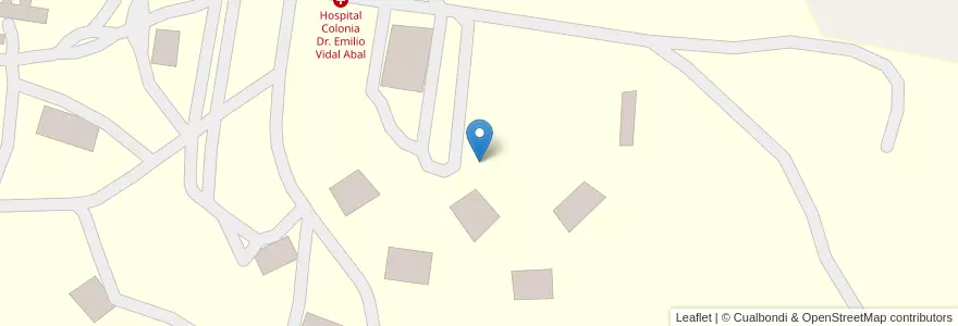 Mapa de ubicacion de Hospital Colonia Dr. Emilio Vidal Abal en 아르헨티나, Córdoba, Departamento Tercero Arriba, Pedanía Zorros, Municipio De Oliva.