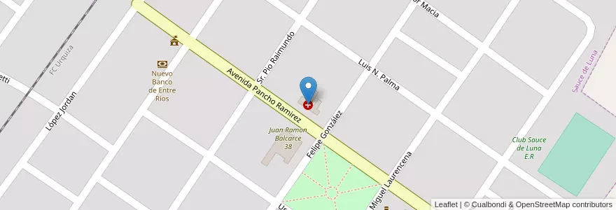 Mapa de ubicacion de Hospital Crispin Velázquez en Arjantin, Entre Ríos, Departamento Federal, Distrito Sauce De Luna, Sauce De Luna.