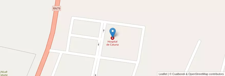 Mapa de ubicacion de Hospital de Catuna en Argentina, La Rioja, Departamento General Ocampo.