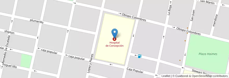 Mapa de ubicacion de Hospital de Concepción en Argentinien, Tucumán, Departamento Chicligasta, Municipio De Concepción, Concepción.