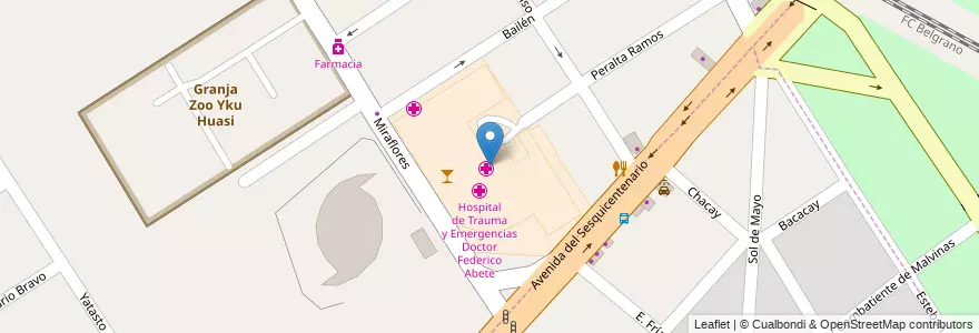 Mapa de ubicacion de Hospital de Pediatria Claudio Zin en Аргентина, Буэнос-Айрес, Partido De Malvinas Argentinas, Pablo Nogués.