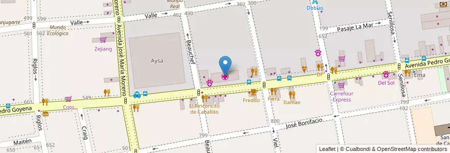 Mapa de ubicacion de Hospital de Quemados, Caballito en الأرجنتين, Ciudad Autónoma De Buenos Aires, Buenos Aires, Comuna 6.