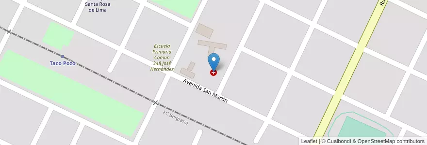 Mapa de ubicacion de Hospital de Taco Pozo en 阿根廷, Chaco, Almirante Brown, Taco Pozo, Taco Pozo.