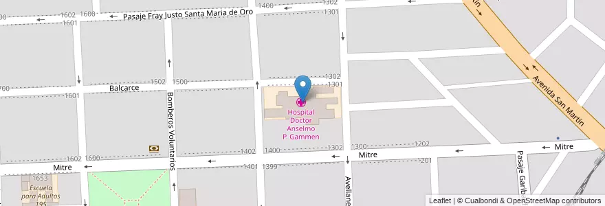Mapa de ubicacion de Hospital Doctor Anselmo P. Gammen en Аргентина, Санта-Фе, Departamento Rosario, Municipio De Villa Gobernador Gálvez, Villa Gobernador Gálvez.